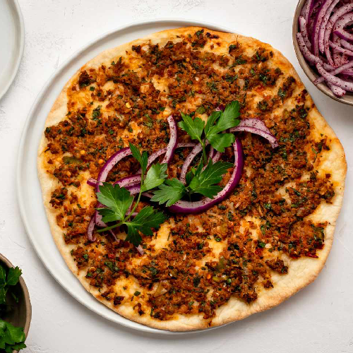 Turkish Mutton Veggie Pizza