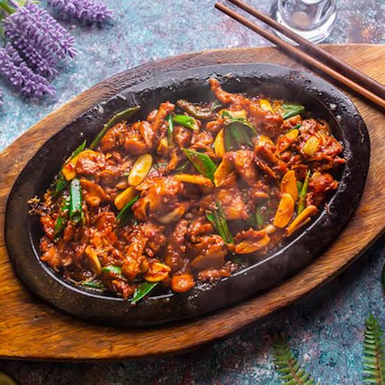 Chicken sizzling
